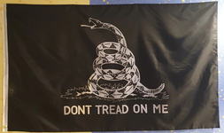 Флаг Don't tread on me - 02, чёрный